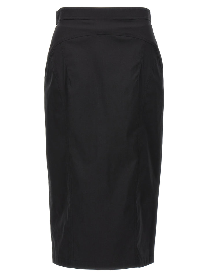 Longuette Skirt Gonne Nero