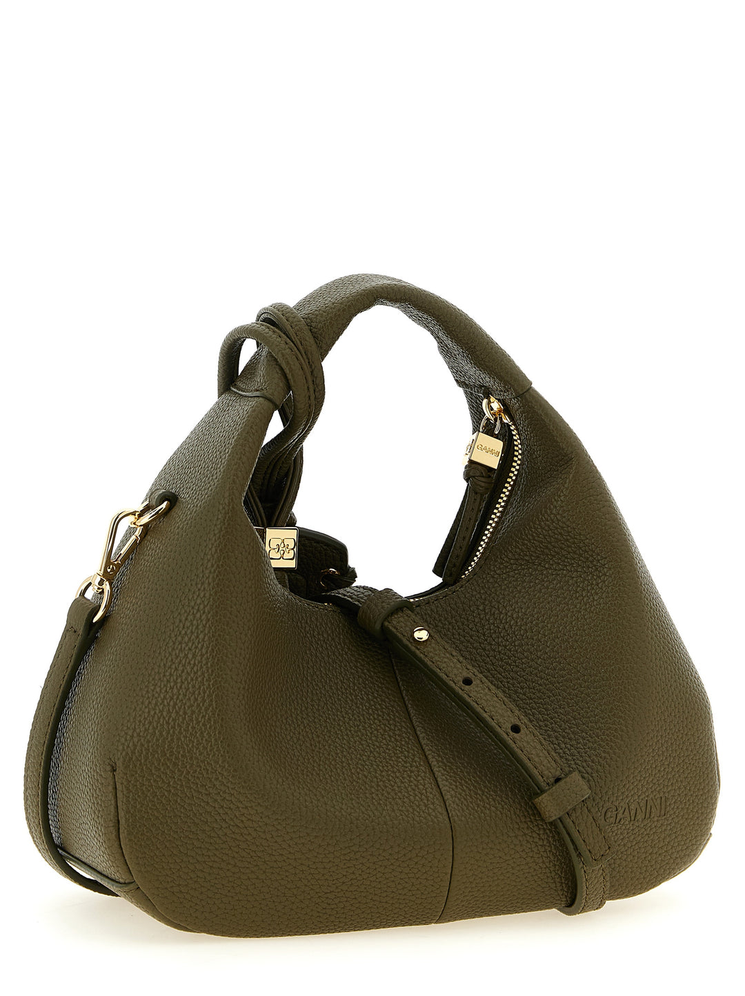 Ganni Mini Hobo Borse a Mano - Verde | ffab04124d34f70ddd6575a1e508d9785862f308