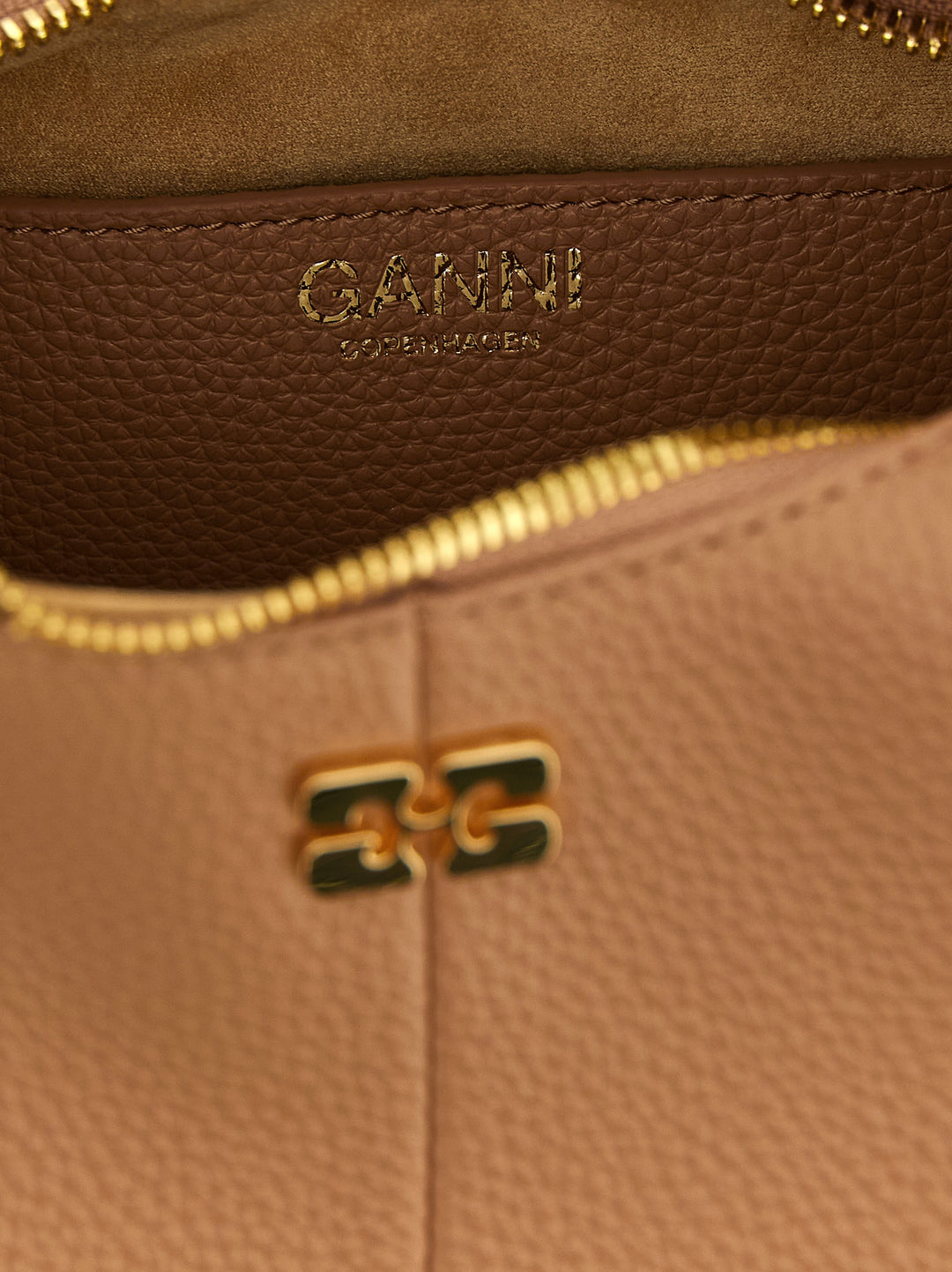 Ganni Mini Hobo Borse a Mano - Beige | 2486661e6dbf00ef7d99f1c80980842f83175cce