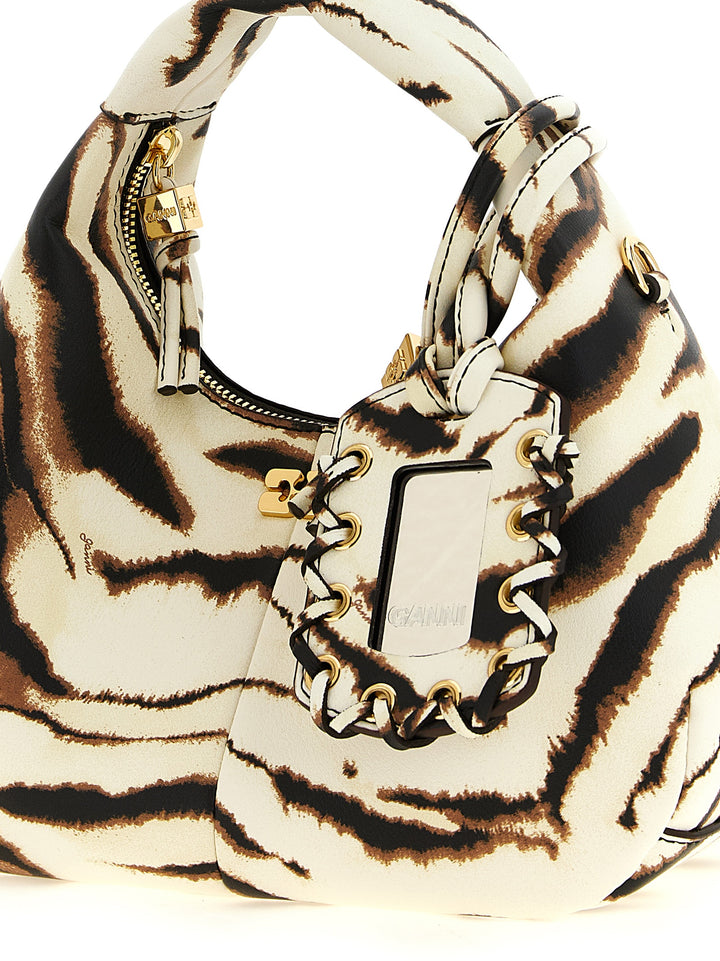 Ganni Mini Hobo Zebra Borse a Mano - Multicolor | 51cf89e160288446ac5585d9c43db4f38bb78c5e