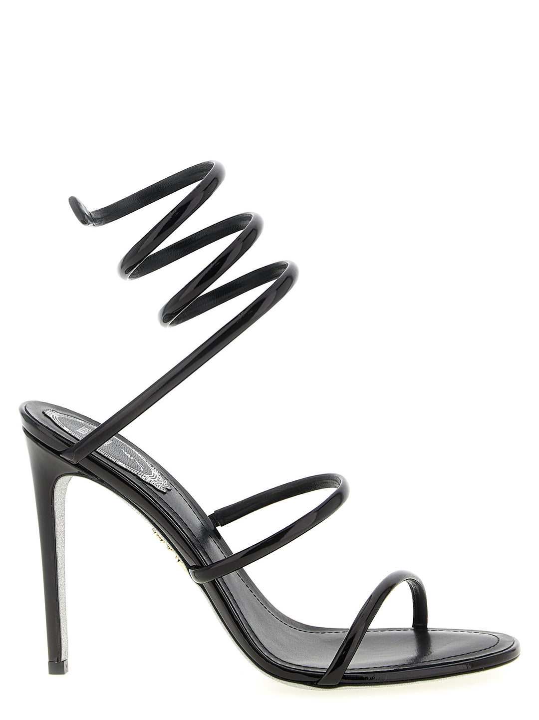 René Caovilla Cleo Metallic Sandali - Nero | 54a874d9f034815f82253f8e5cd203e66e2e9639