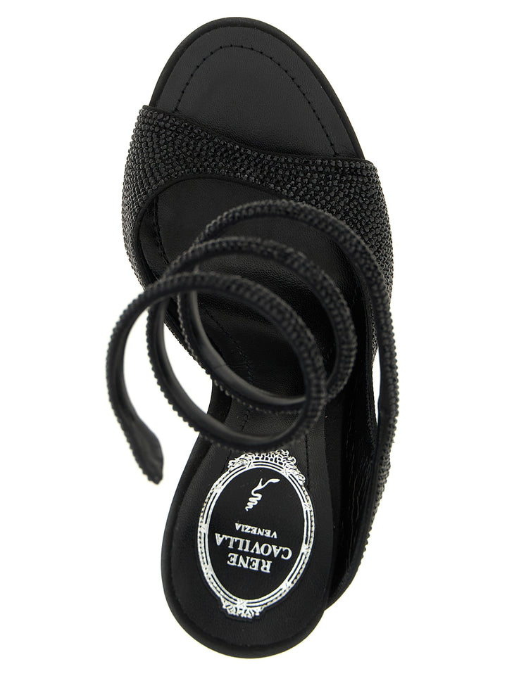 René Caovilla Audrey Sandali - Nero | a1b46ee02605f2279cfa0e3ea9e5c82b7142ace9