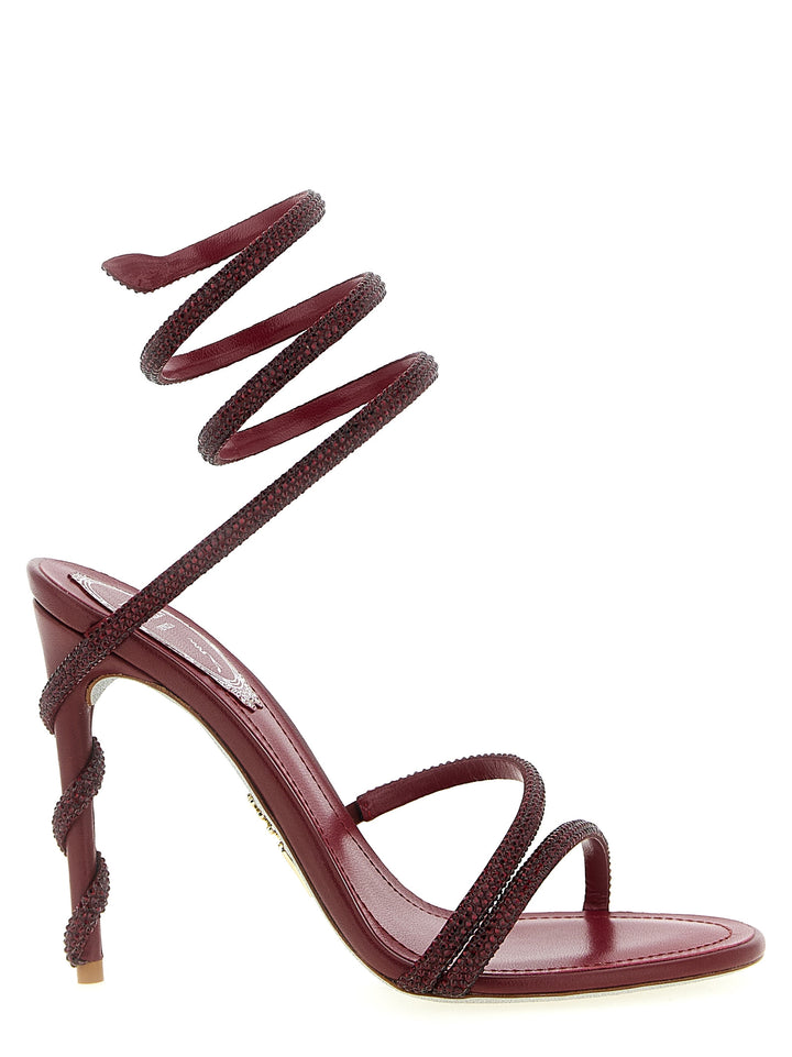 René Caovilla Margot Sandali - Bordeaux | bb21ddfd23f30581cd494e8f3ac54d15ced68761