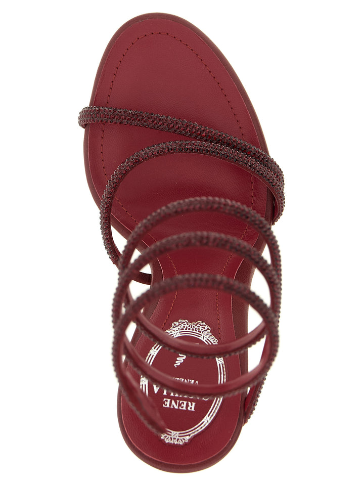 René Caovilla Margot Sandali - Bordeaux | 860764b6a9215ea15fe6d7e3bf026976a796fe92
