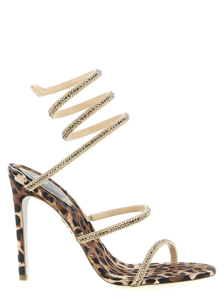 René Caovilla Cleo Leopard Sandali - Multicolor | 6fd834fc966262b250a58c04d9971a5ca1cd9418