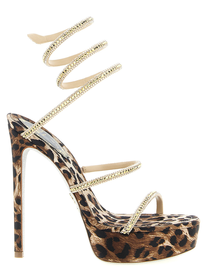 René Caovilla Cleo Leopard Sandali - Multicolor | 4bc2d26f5cd405fc4ff90b99566e7a352e4c117e