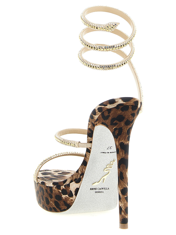 René Caovilla Cleo Leopard Sandali - Multicolor | 0d7185e0001d1ac6db6a31970e66b5a3d08523d4