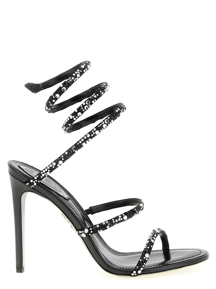 René Caovilla Cleo Sandali - Bianco/Nero | 9574adf9fae615dc5a643be92c520418dd2cc734