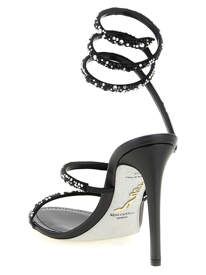René Caovilla Cleo Sandali - Bianco/Nero | aaff12e0dc4caa4d6eb9957505242a49641cae61