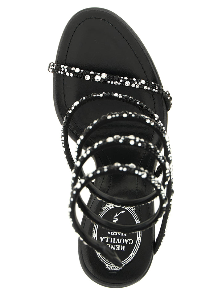 René Caovilla Cleo Sandali - Bianco/Nero | 42f7138091f3053c4187831e60c1535e3964e525
