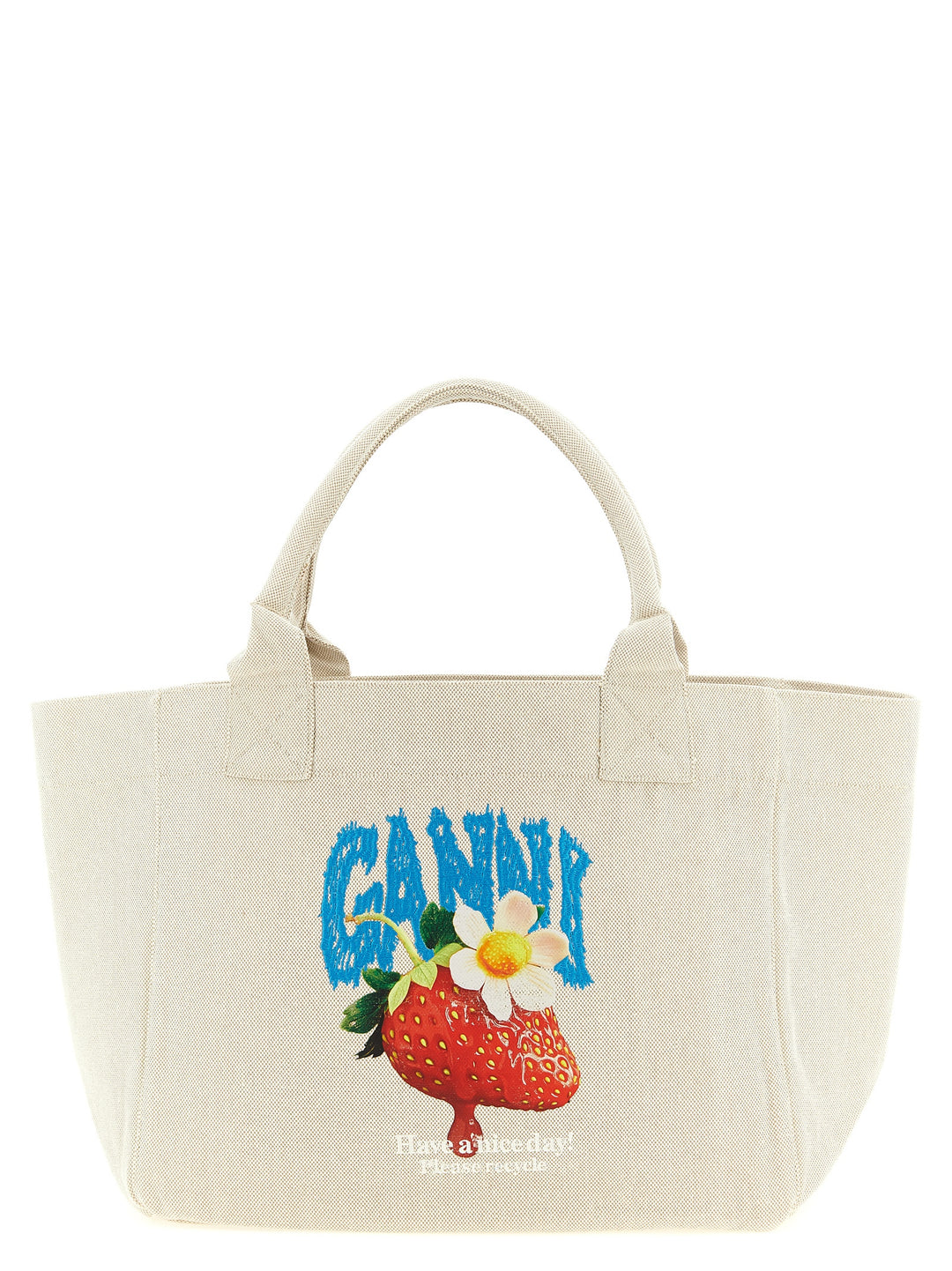 Ganni Strawberry Tote - Beige | a1f17d861b9d1684d23a047d995133c6d5e85b2c