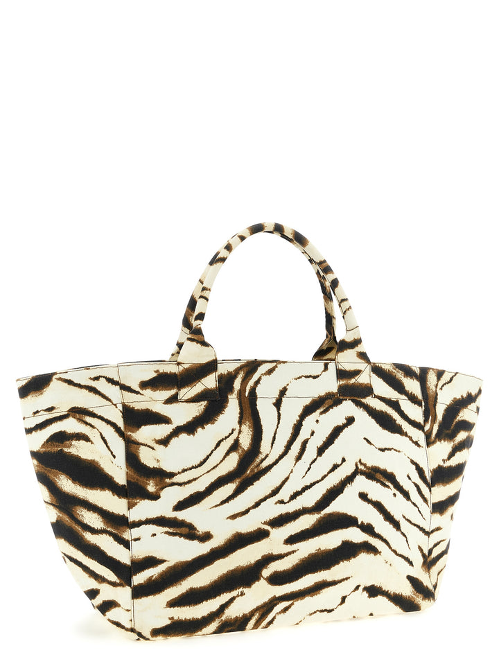 Ganni Xxl Zebra Tote - Beige | b7515b77eb383292deab43f15dff3338099164d9