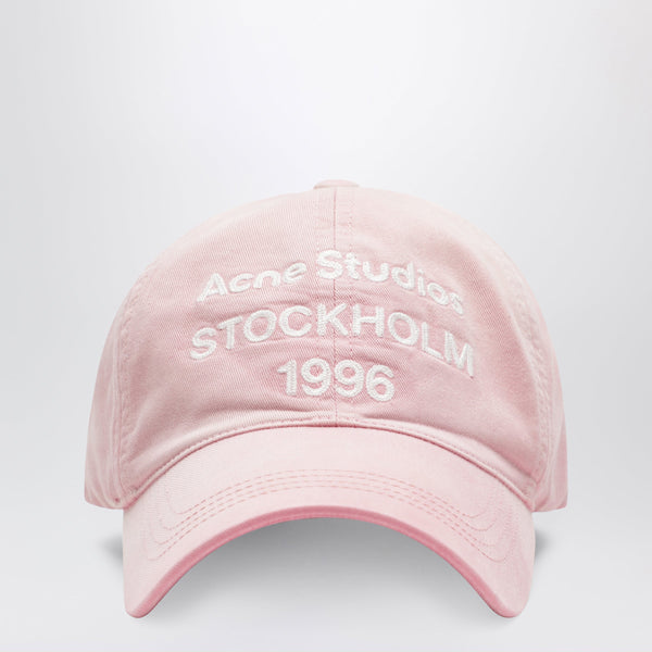Baseball Cap With Logo In Tango Pink Washed