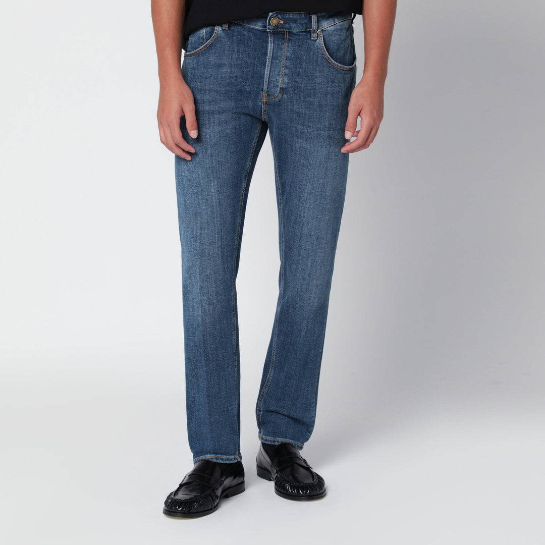Pt Torino Denim Reggae Blaue Tapered Baumwoll-Jeans