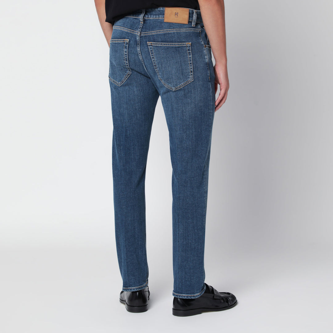 Pt Torino Denim Reggae Blaue Tapered Baumwoll-Jeans