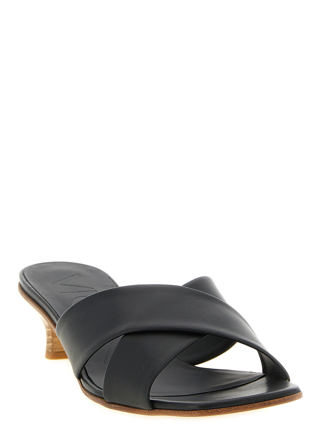 Vicini Leather Mules Sandali - Nero | 6c2e832404d59616ffba18eec8cbf581edfd7e6c