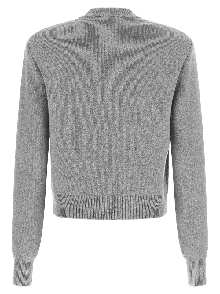 Balmain Sculpture Button Crew Neck Cardigan Maglioni - Grigio | 1b6c7e0cd744f5a65a875b5171fe5dceffe93186