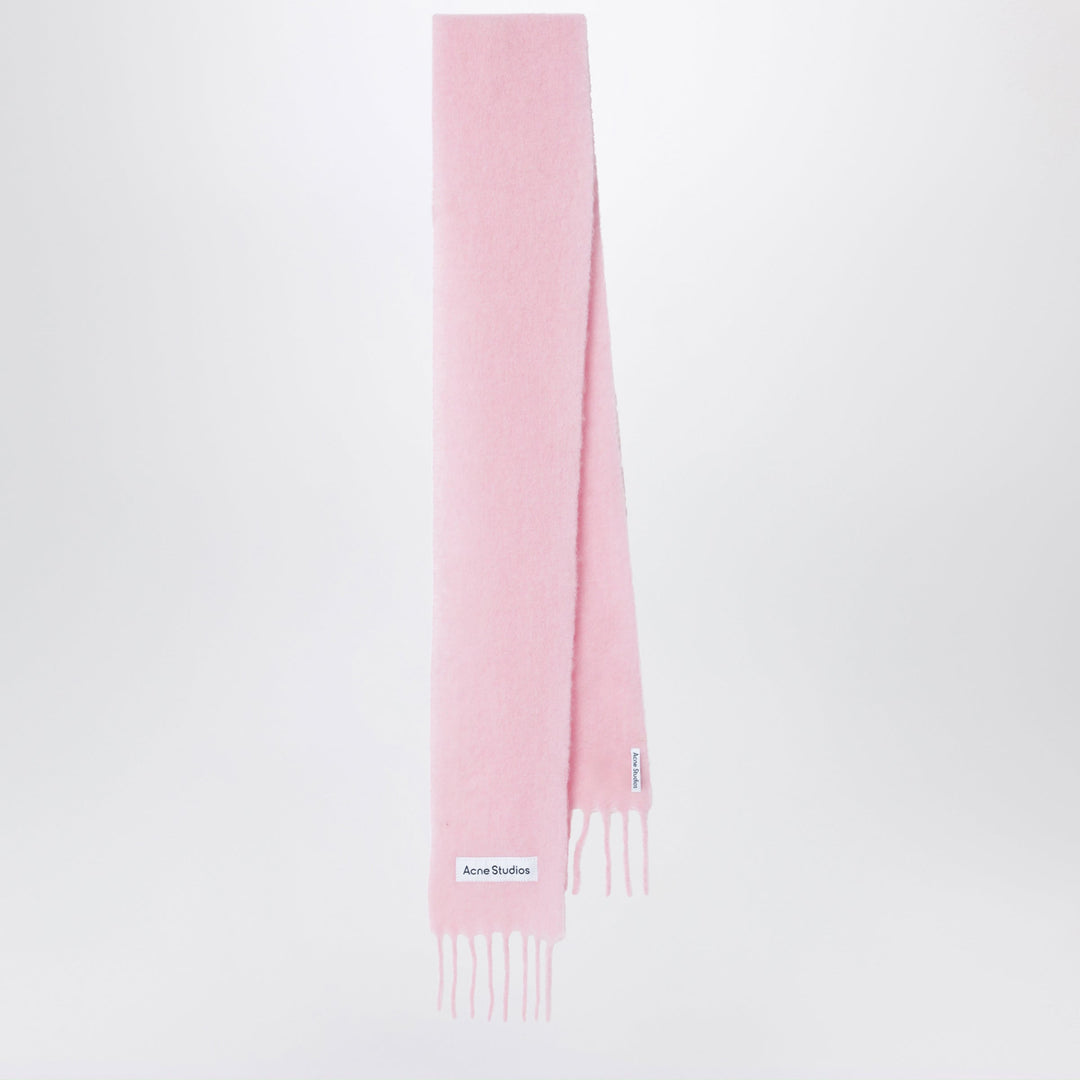 Acne Studios Écharpe Rose En Mélange De Mohair Et Laine Douce