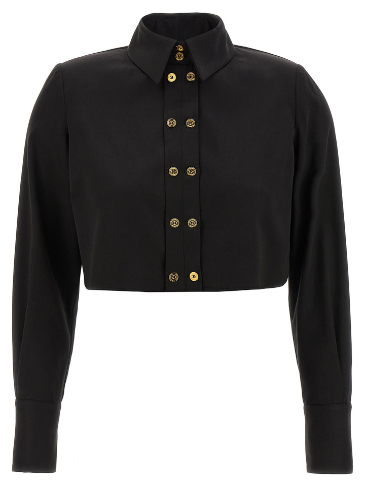 Elisabetta Franchi Cropped Shirt Camicie - Nero | 258215d9f213125a0a38d1aa4989037f10bd5c88