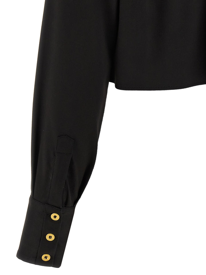 Elisabetta Franchi Cropped Shirt Camicie - Nero | 407e0406e23bb56da461e36baebc7e5ad74fe8ed