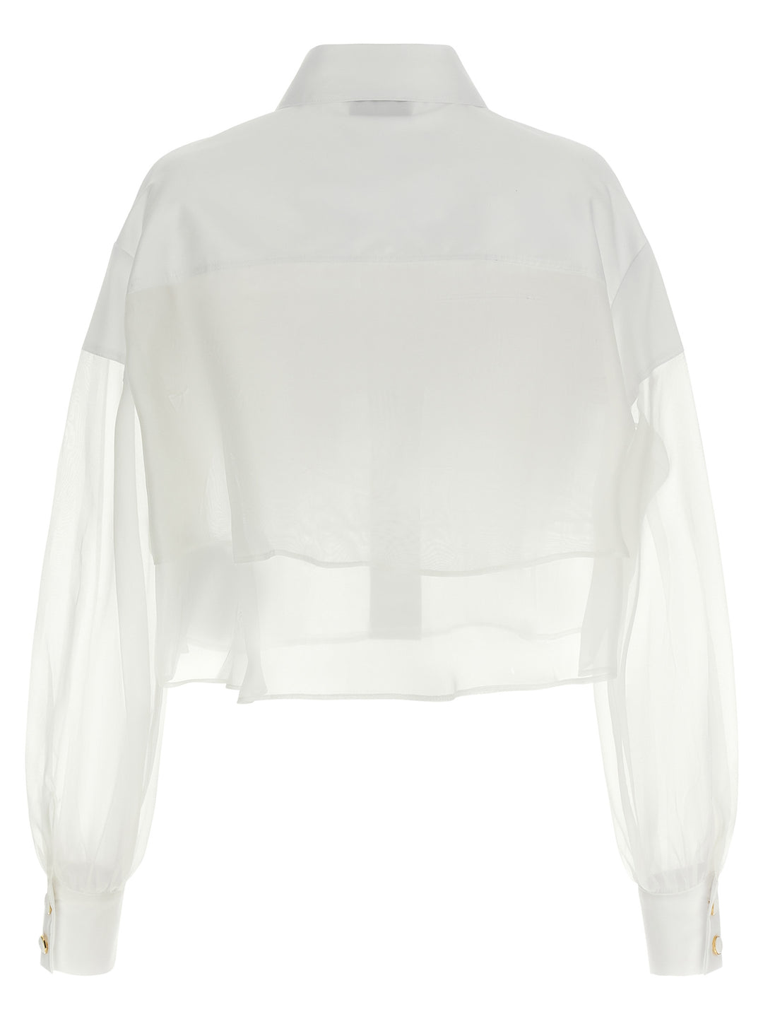 Elisabetta Franchi Organza Shirt Camicie - Bianco | cb8ae8e87bd5aaa336450fdd78e03143eeedefc8