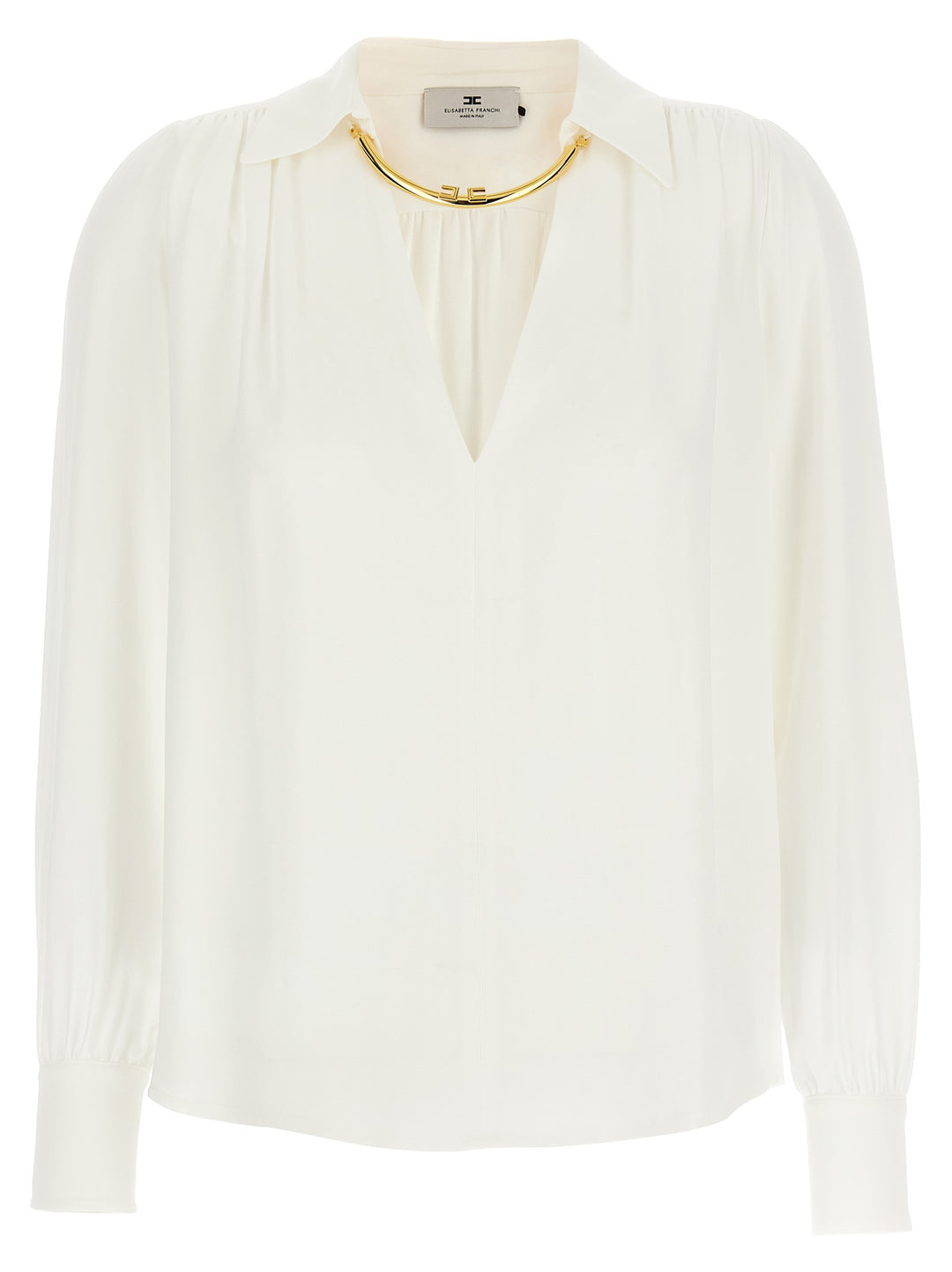 Elisabetta Franchi Necklace Shirt Camicie - Bianco | 7ea2522b771402ee9e43e498e63766e02a487622