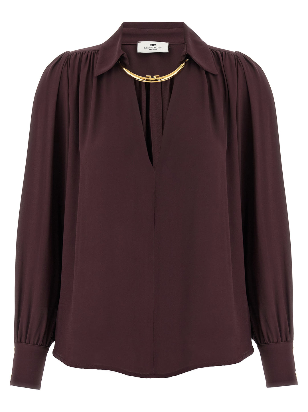 Elisabetta Franchi Necklace Shirt Camicie - Viola | 3e10348b0c4f9a1be2dbca72efa24260f4946308