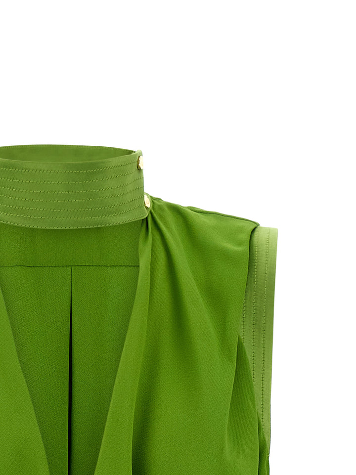 Elisabetta Franchi Draped Top Top - Verde | b70b15f6dada482ec71ef72d4694553a65e5b3eb