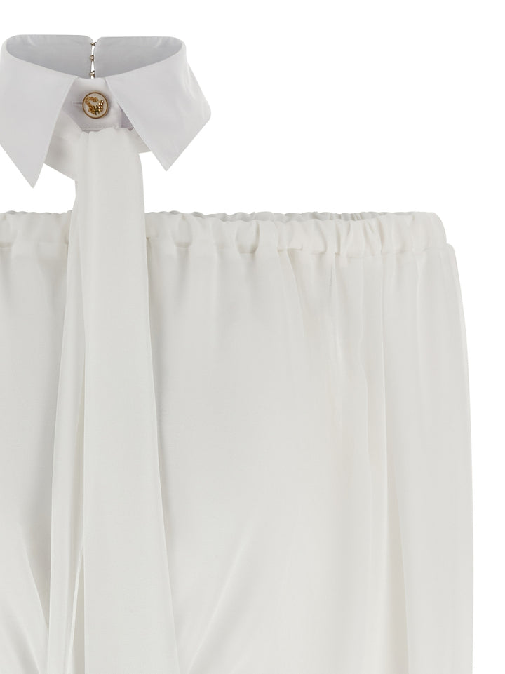 Elisabetta Franchi Shirt Collar Blouse Camicie - Bianco | 70e17abb8f059eea8c7d39a2ae0e7d53aab1774d