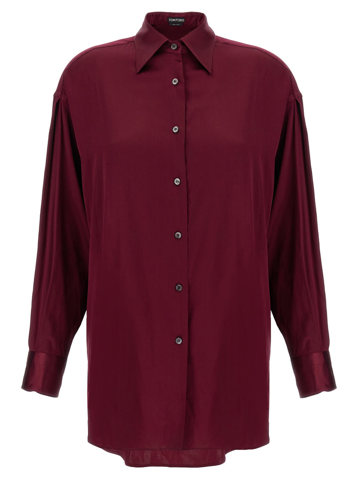 Tom Ford Silk Shirt Camicie - Bordeaux | 5300c61dc6aca32be7d153ec1e4cc2c67f2b8e2a