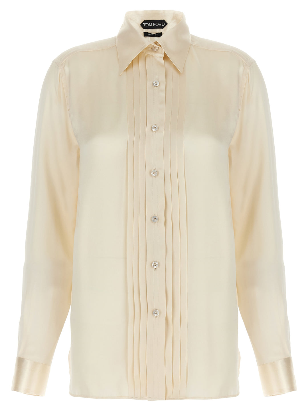Tom Ford Pleated Plastron Shirt Camicie - Bianco | 17c82a5577c3ff9c65f37c4a3b64c465af599366