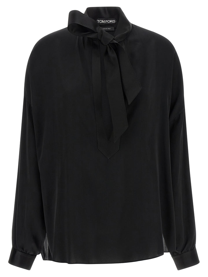 Tom Ford Lavallière Neck Blouse Camicie - Nero | f3e5a98fd0c60ef3629f75167633ff1305d2d5a9
