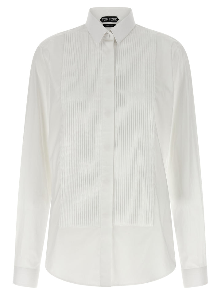 Tom Ford Plastron Shirt Camicie - Bianco | 46cc687793abb3b3c52febf6f397e59542525006