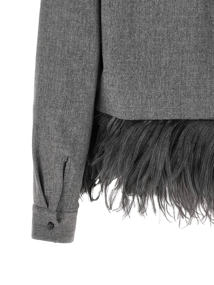 Fabiana Filippi Feather Shirt Camicie - Grigio | fbd1c8115a9d9114673852743df499c101ee8c06