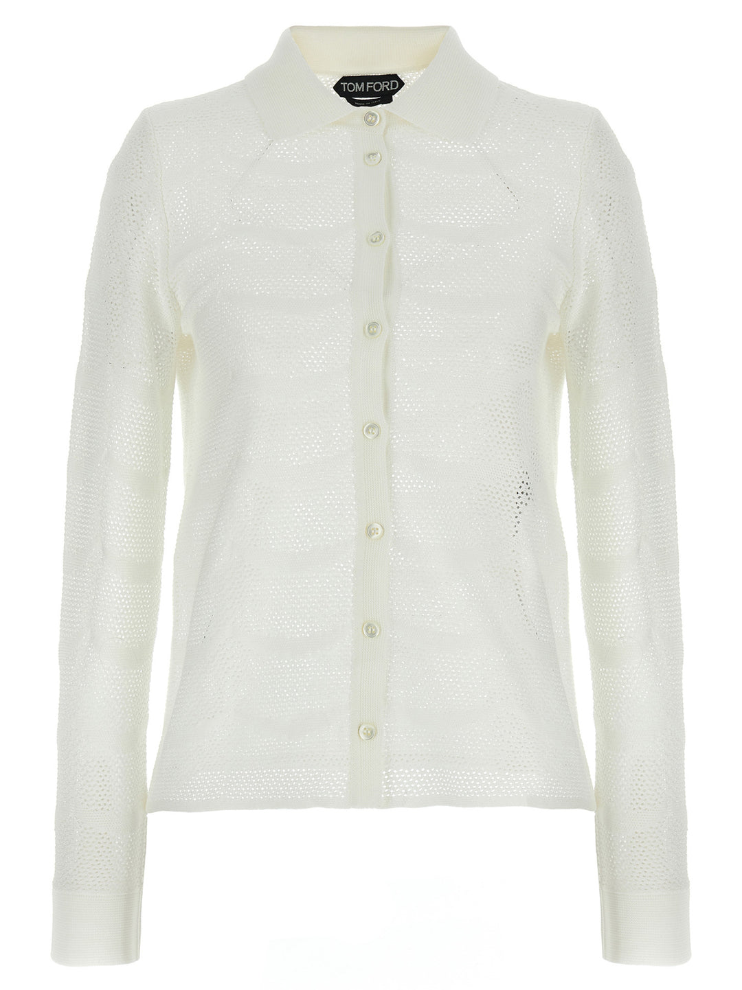 Tom Ford Openwork Cardigan Maglioni - Bianco | 51a87e8d9cdd0e4181793cc95bf403840d0dcb29