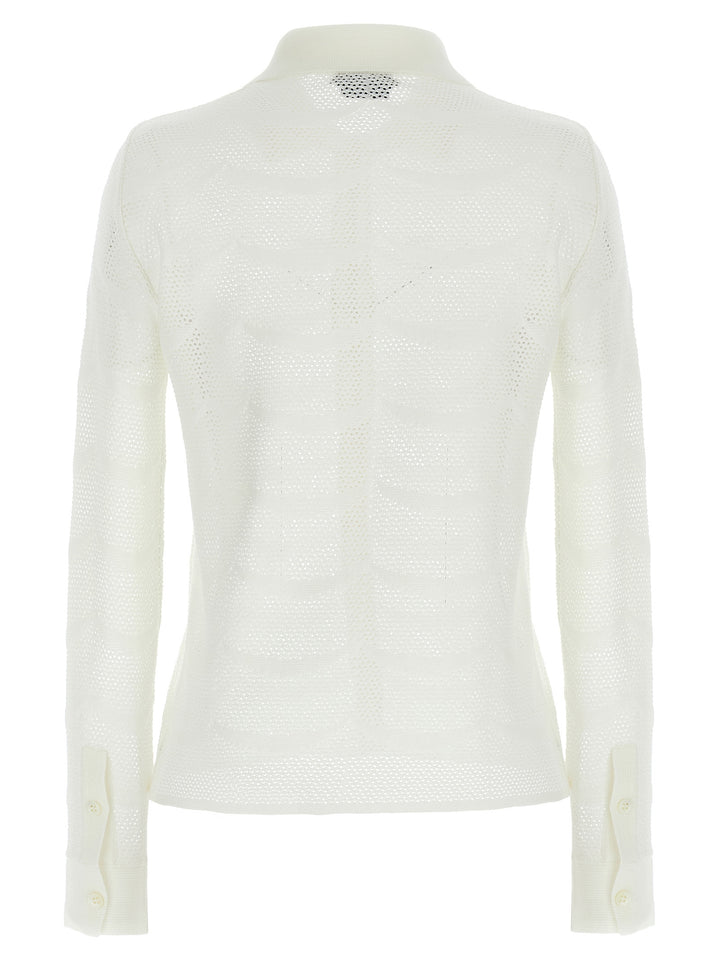 Tom Ford Openwork Cardigan Maglioni - Bianco | 9598a0bb02da1527f6ed23ae709abd8b29971a4b