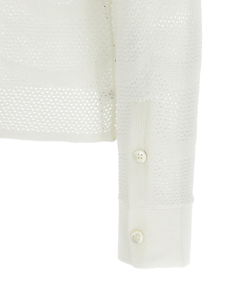 Tom Ford Openwork Cardigan Maglioni - Bianco | 0cbb86c351debf9518248ba5e25da92018e93d3c