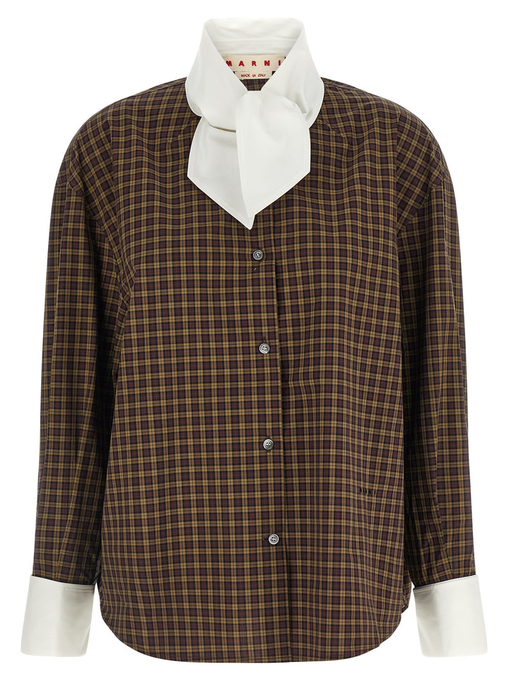 Marni Scarf Collar Shirt Camicie - Marrone | 50f6b83b2f1b0d5baf55b68aa0e5031e58d2c071