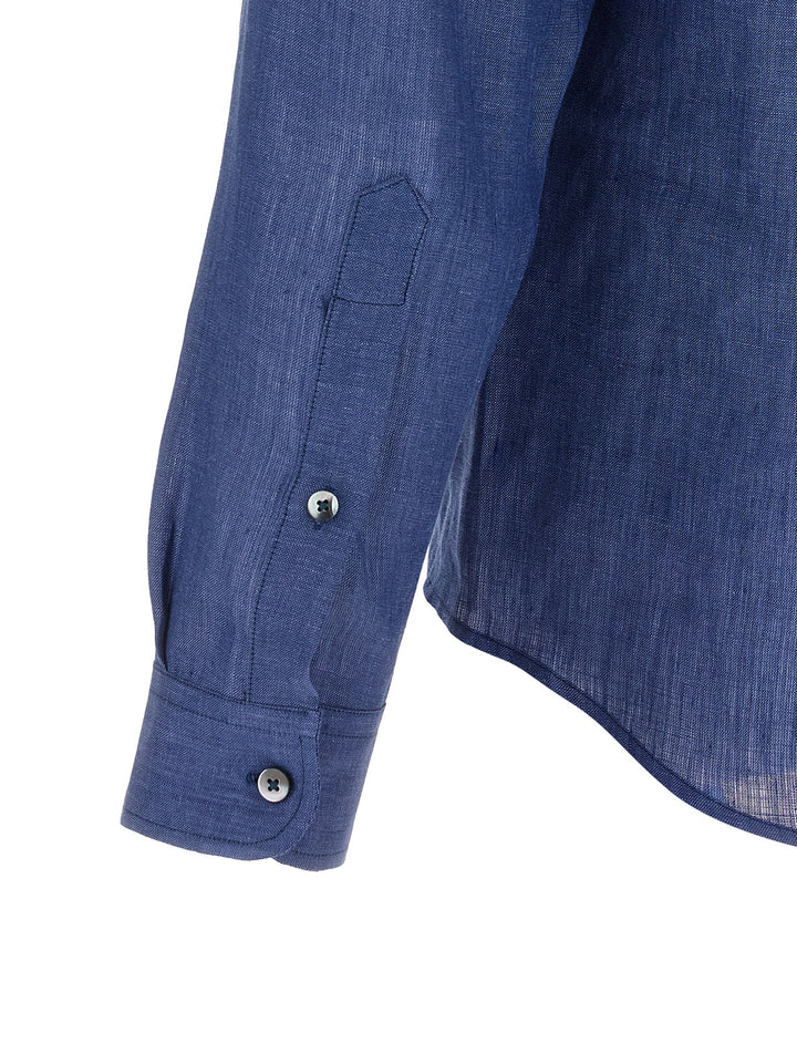 Riviera Project Linen Shirt Camicie - Blu | 764ddd6b6b94355c42e1af97da8e5c0da0499f82