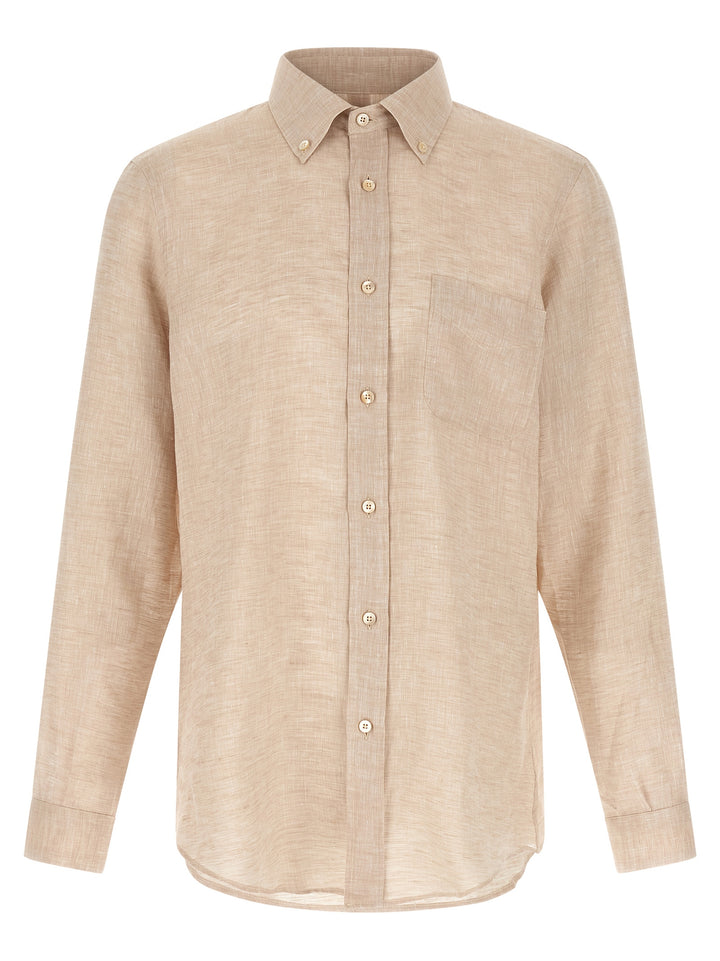 Riviera Project Linen Shirt Camicie - Beige | b0211d7d39d49338513dd92257f732f25643a03b