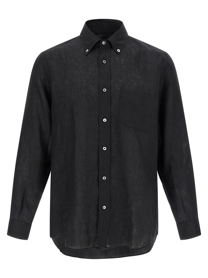 Riviera Project Linen Shirt Camicie - Nero | bf116ed47b15e25b103fff482c9d6655279ba21b