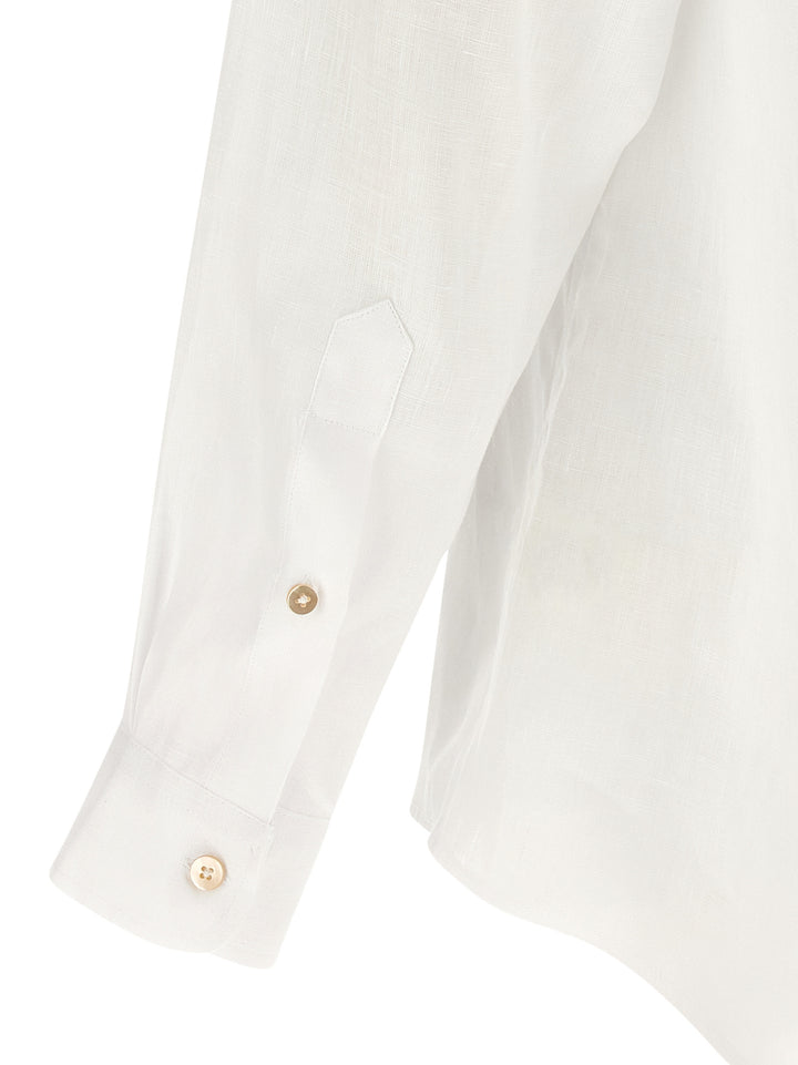 Riviera Project Linen Shirt Camicie - Bianco | 150b7b9a470ed940806f83379ed9bcf3878b5a53