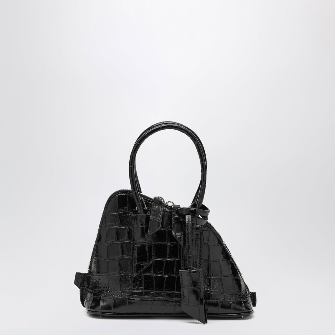 The Attico Sac Sant Ambroeus Mini Noir Effet Crocodile