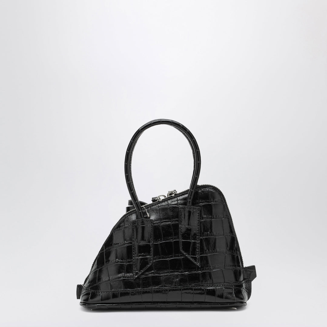 The Attico Sac Sant Ambroeus Mini Noir Effet Crocodile