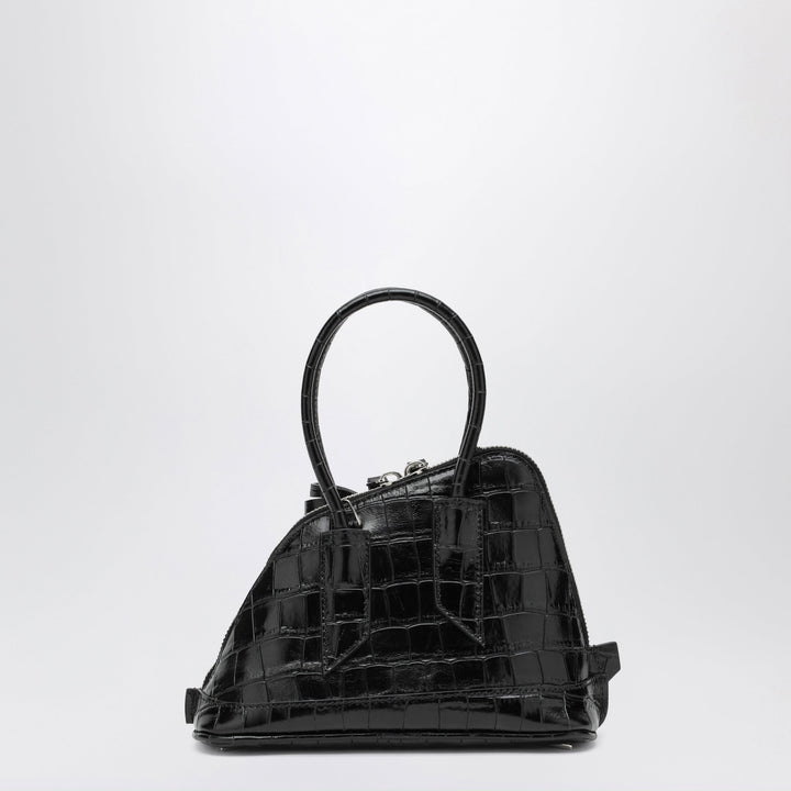 The Attico Sac Sant Ambroeus Mini Noir Effet Crocodile
