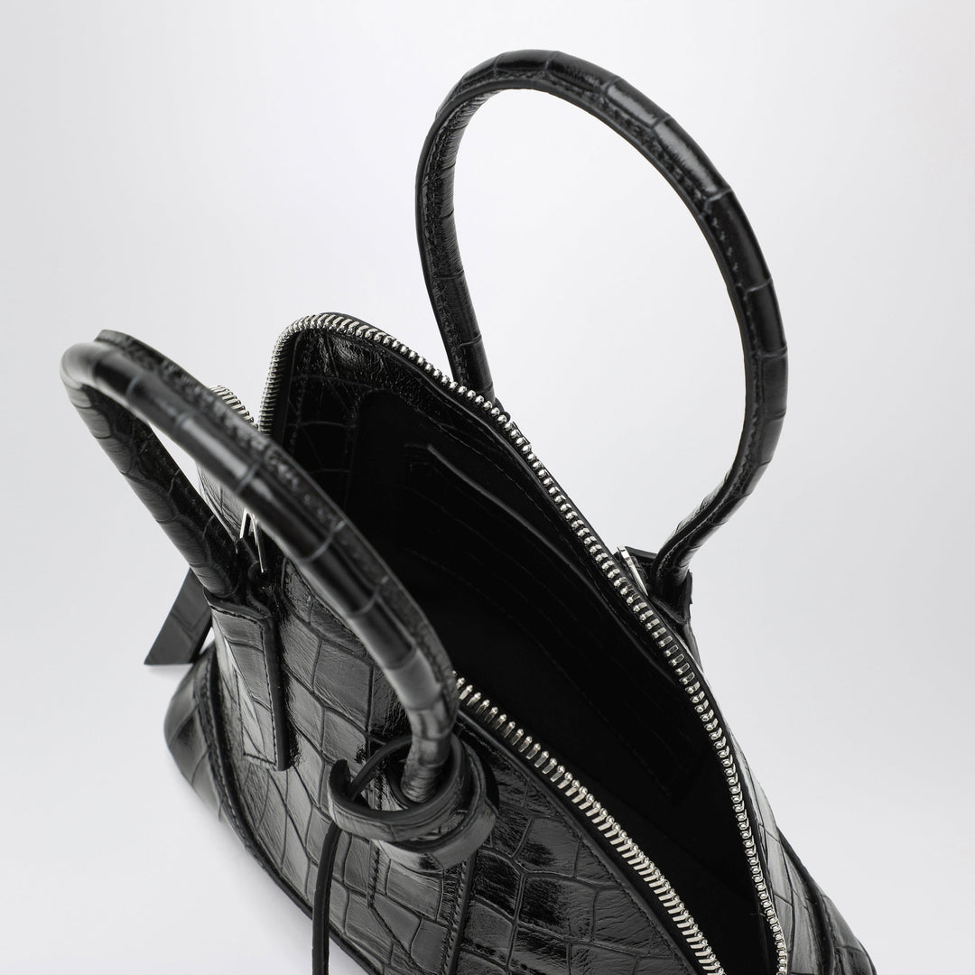 The Attico Sac Sant Ambroeus Mini Noir Effet Crocodile