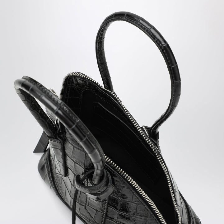 The Attico Sac Sant Ambroeus Mini Noir Effet Crocodile