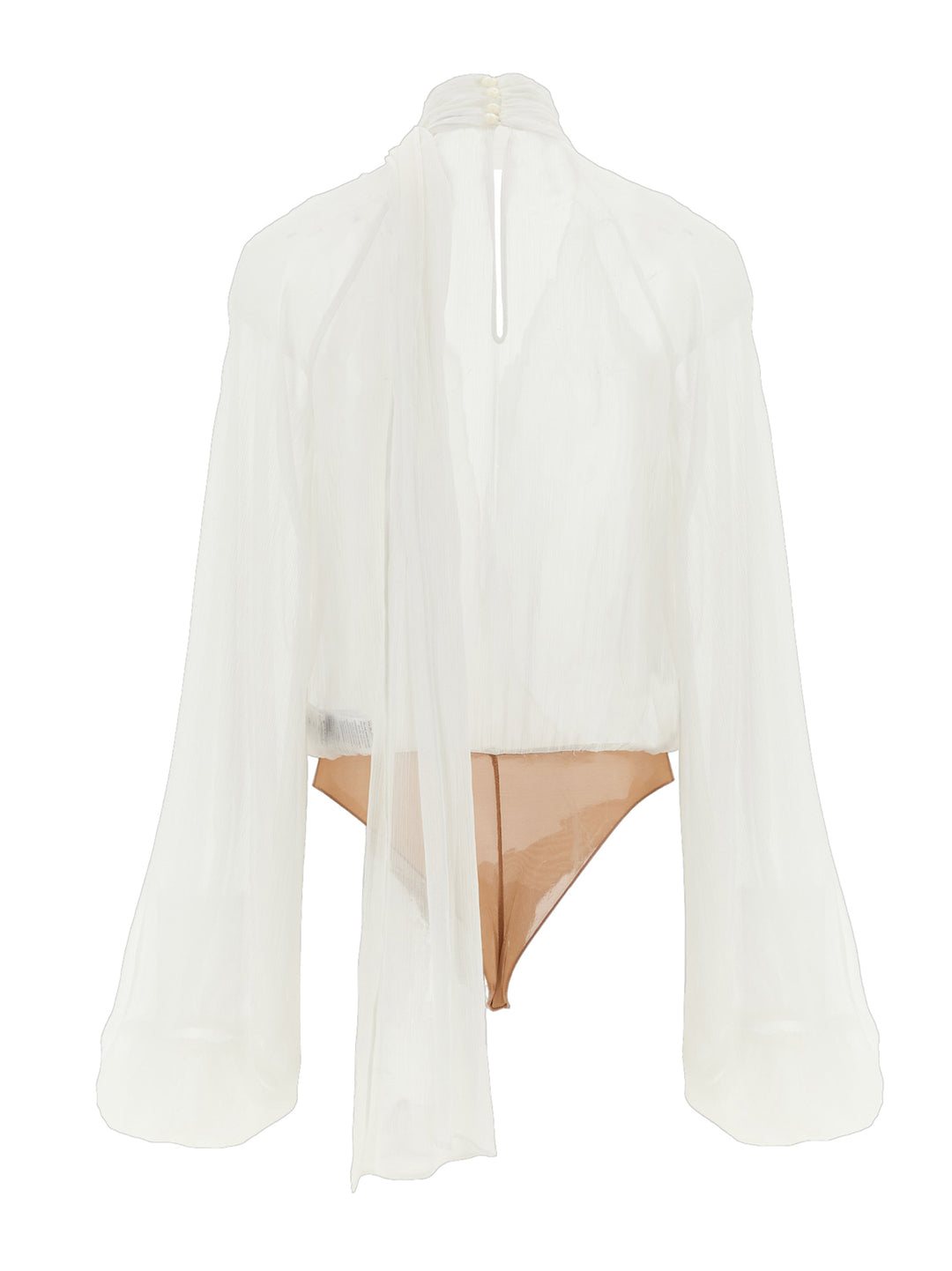 Elisabetta Franchi Body Crêponne Top - Bianco | 7bfc4ff7f3aee991dc082ad304154992a1567736