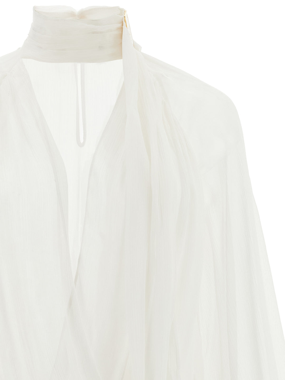 Elisabetta Franchi Body Crêponne Top - Bianco | d9eefc4209395f9320cfa60d1d4bbe447dedb017