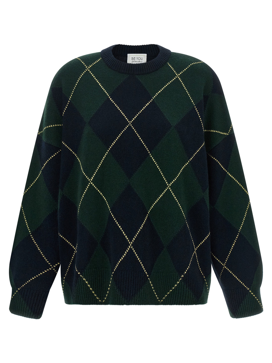 Be You Diamond-Shaped Crew Neck Sweater Maglioni - Multicolor | f8eff5a1f527c19cddf1a3fb03ea85a433825e32